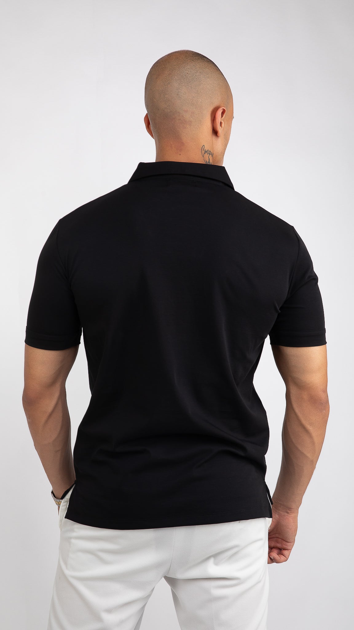 Pima Cuban Collar Polo | Black