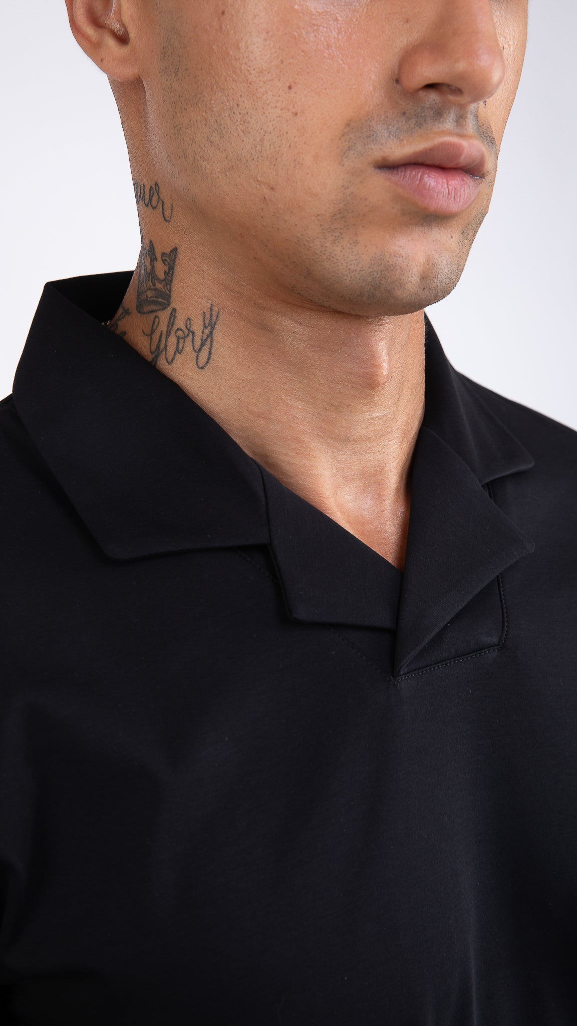 Pima Cuban Collar Polo | Black