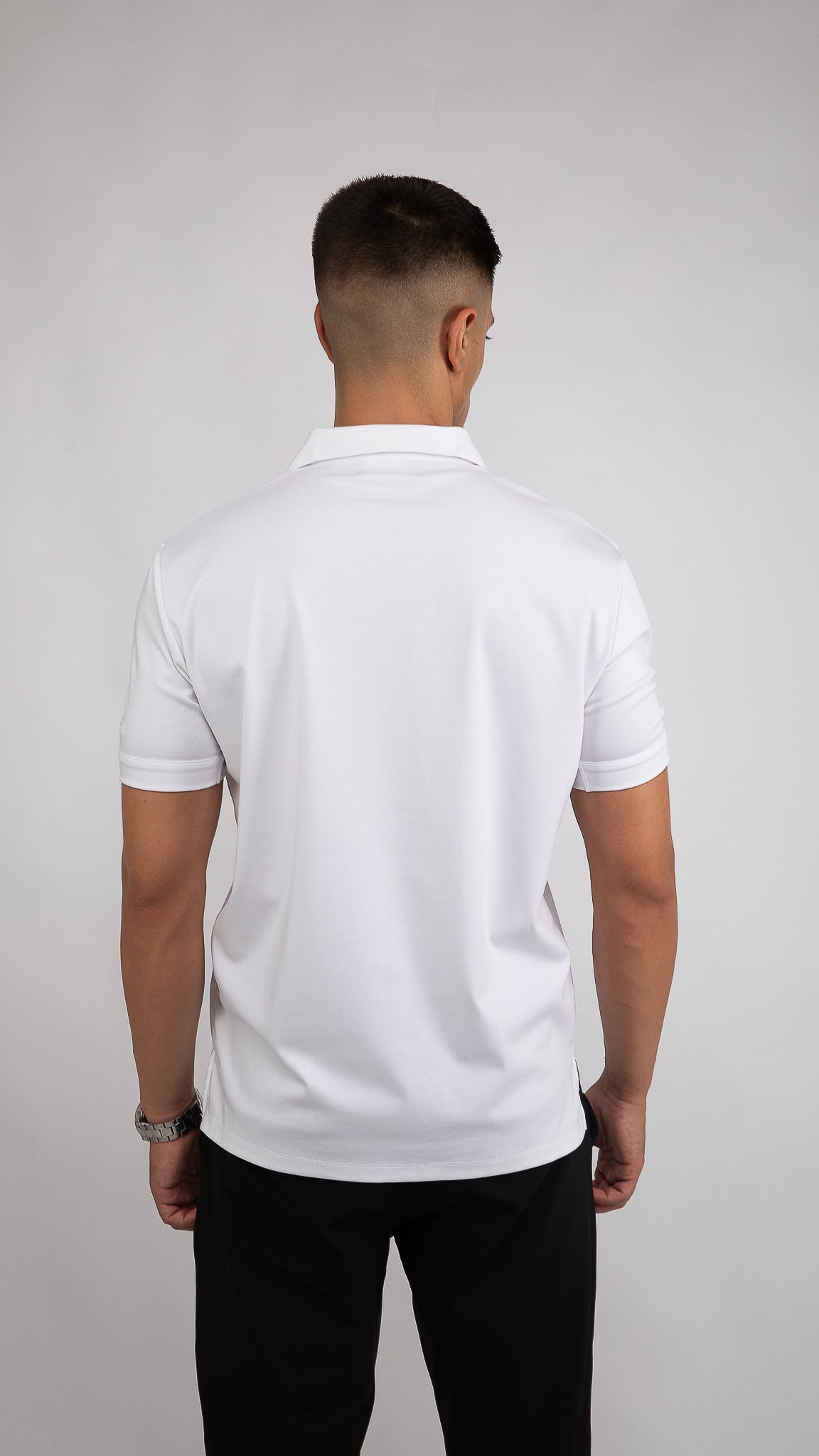 Pima Cuban Collar Polo | White