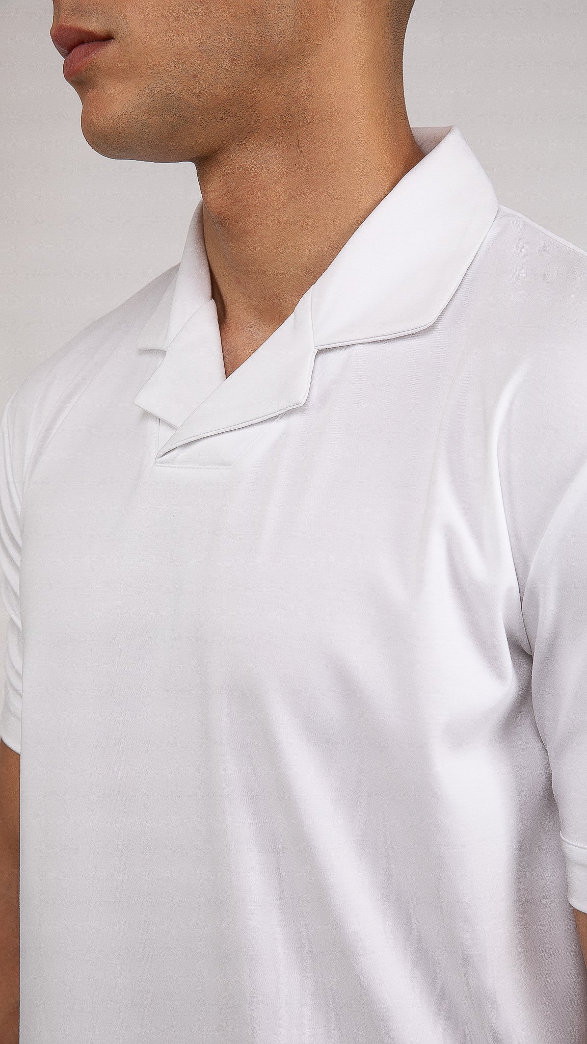 Pima Cuban Collar Polo | White