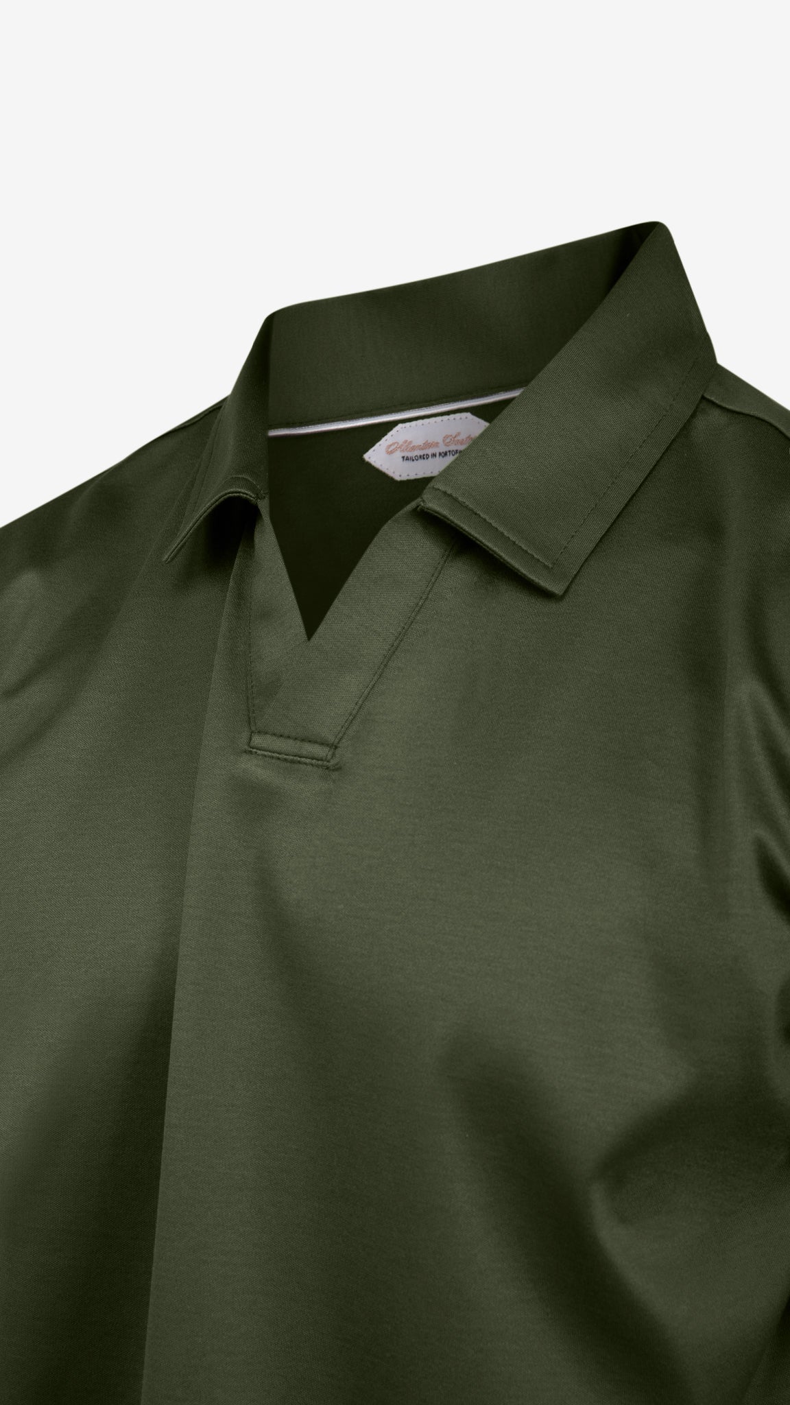 Supima Buttonless Polo | Olive Green