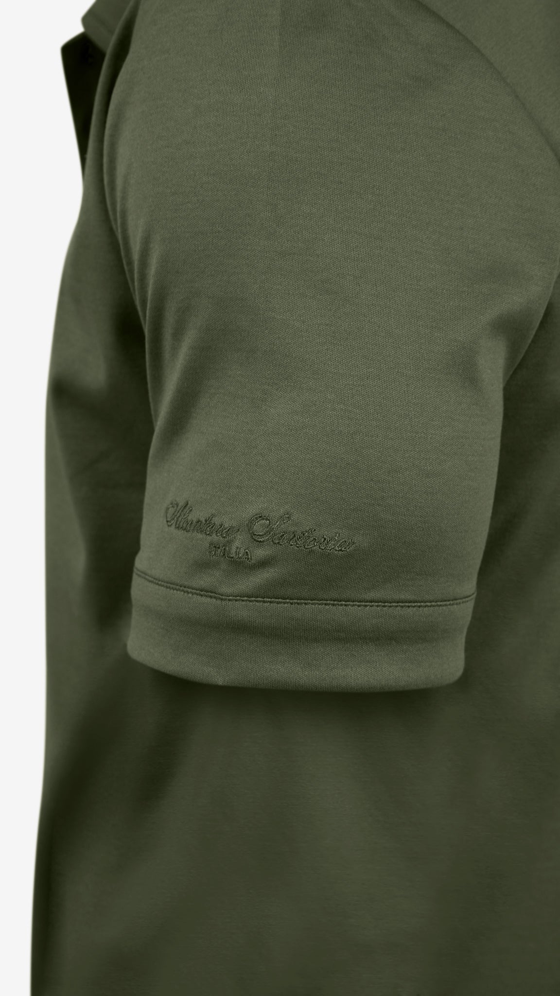 Supima Buttonless Polo | Olive Green