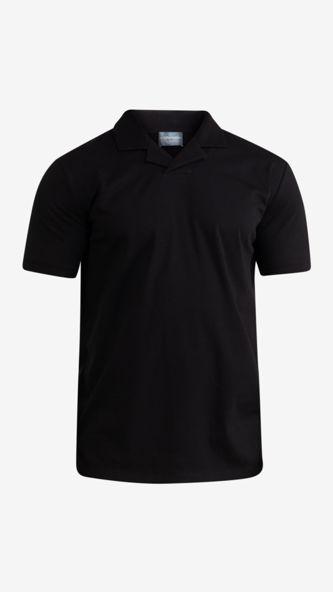 Pima Cuban Collar Polo | Black