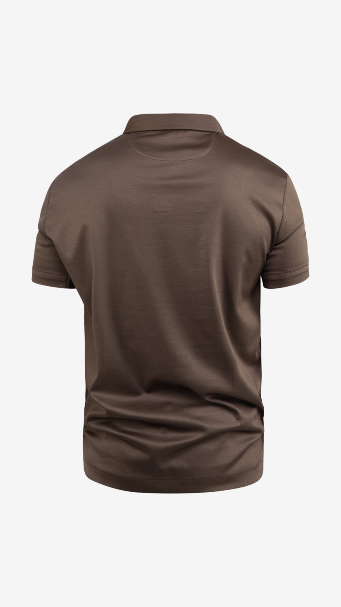 Supima Buttonless Polo | Ebony Brown