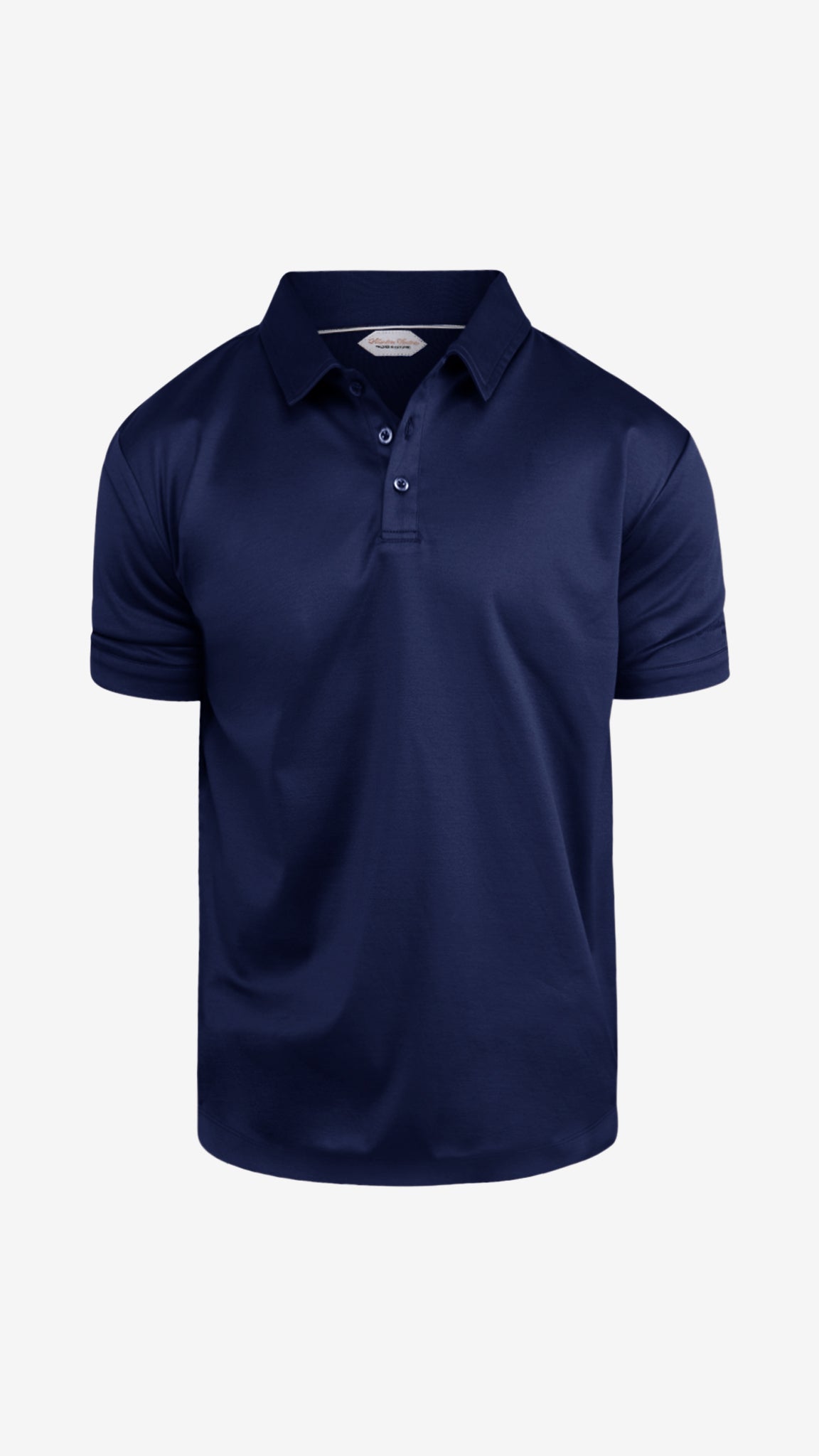 Supima Button-Up Polo | Navy Blue