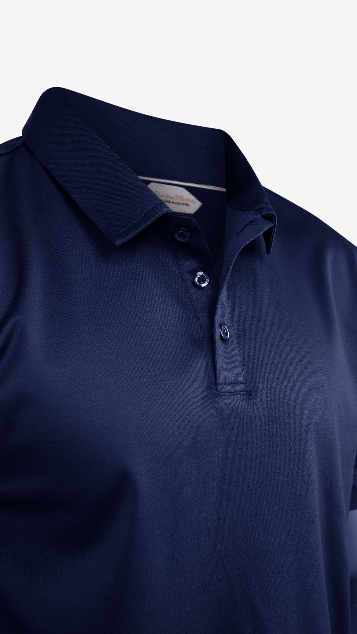 Supima Button-Up Polo | Navy Blue