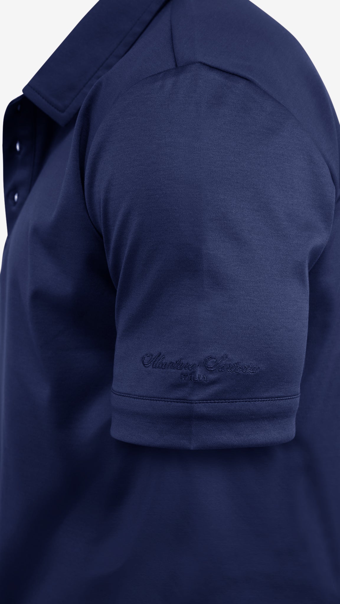 Supima Button-Up Polo | Navy Blue