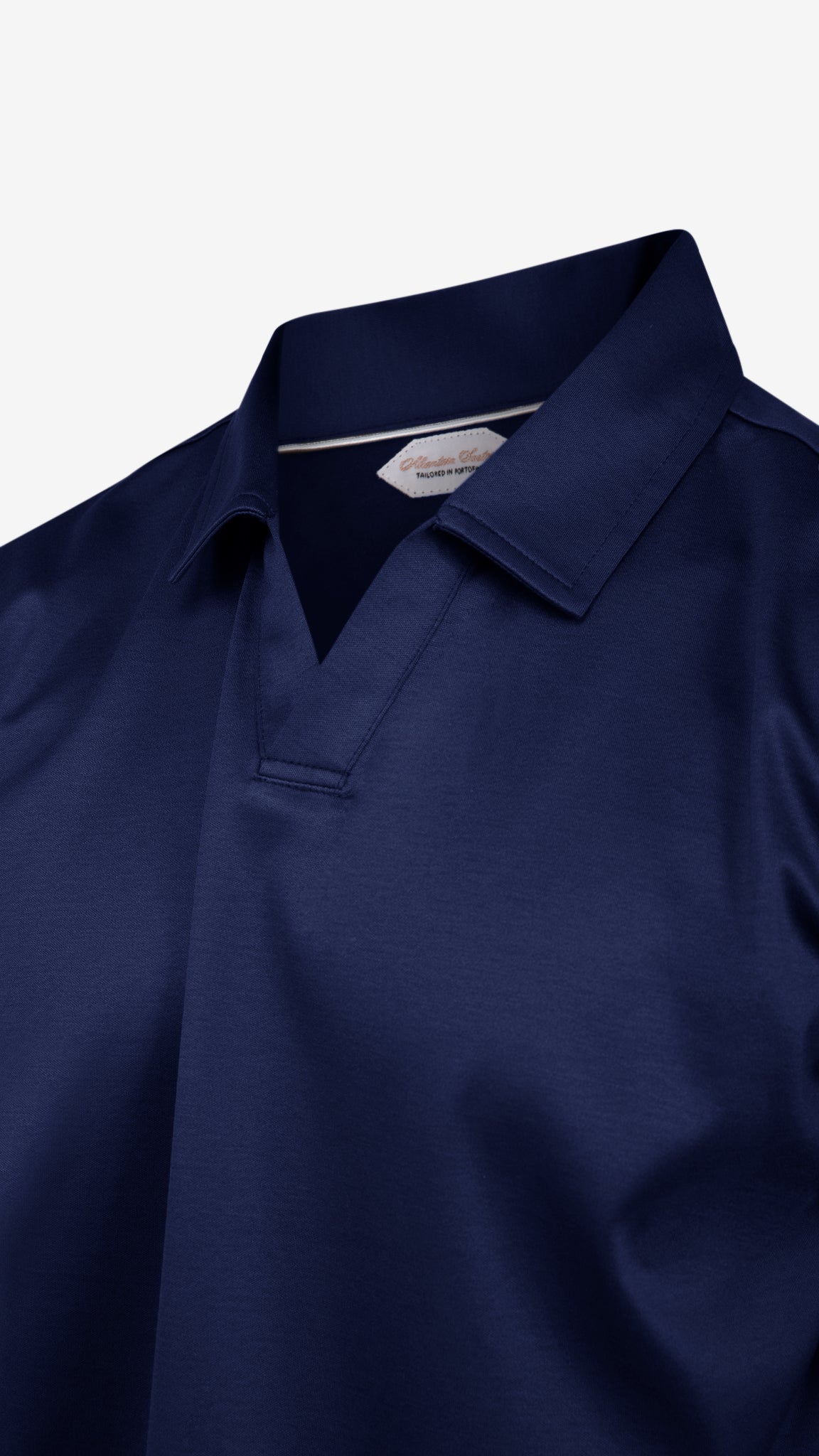Supima Buttonless Polo | Navy Blue