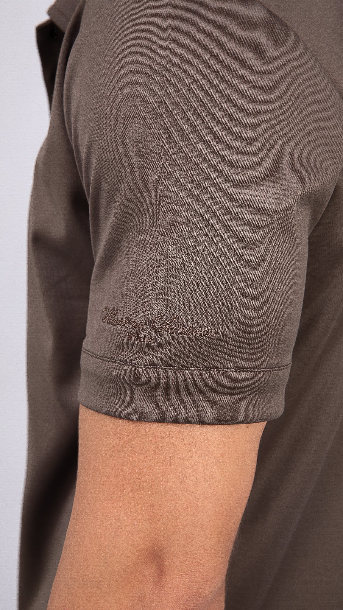 Supima Buttonless Polo | Ebony Brown