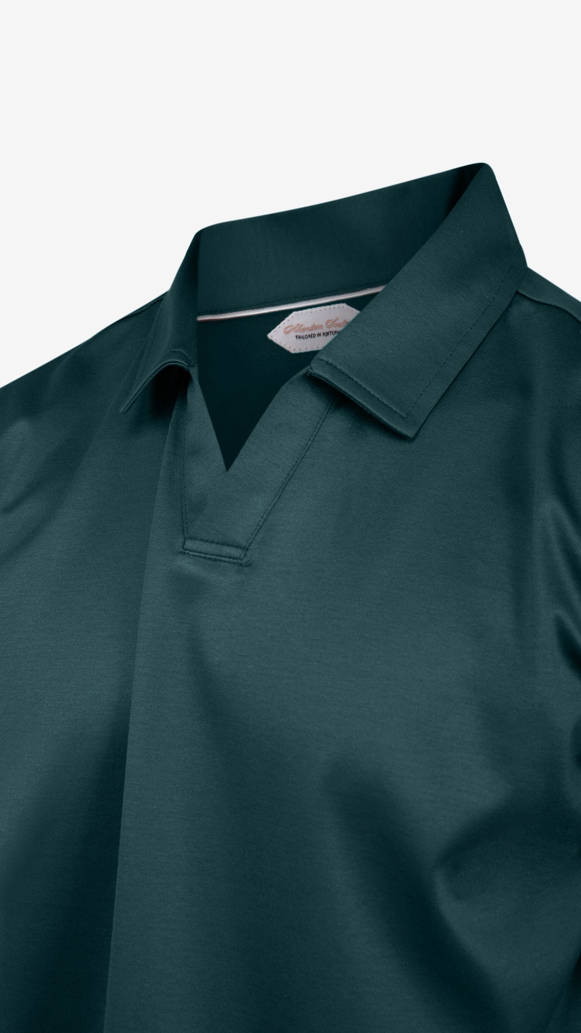 Supima Buttonless Polo | Emerald Green