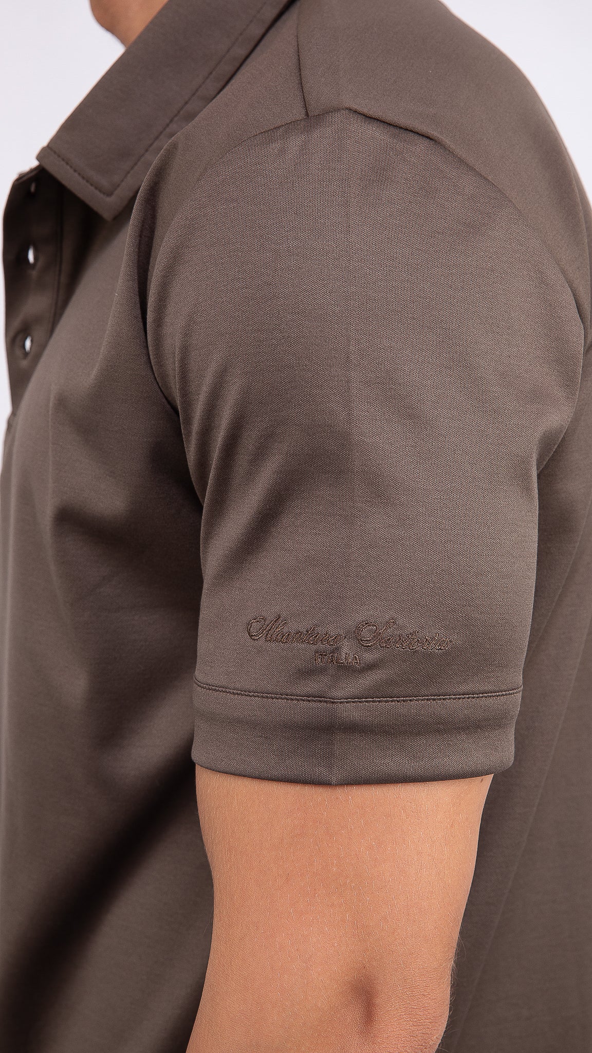 Supima Button-Up Polo | Ebony Brown
