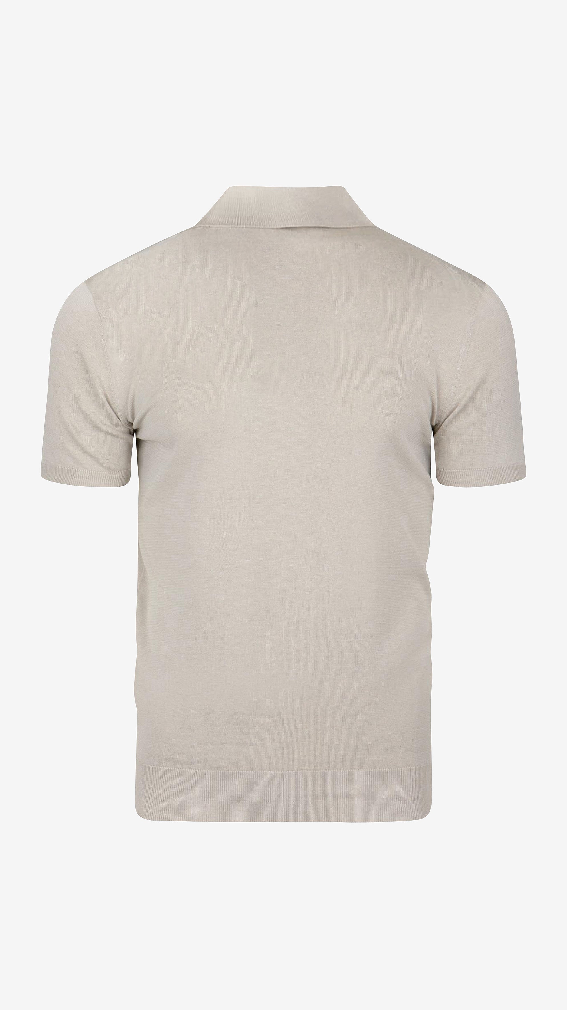 Fine Gauge Silk-Cotton Polo | Ecru