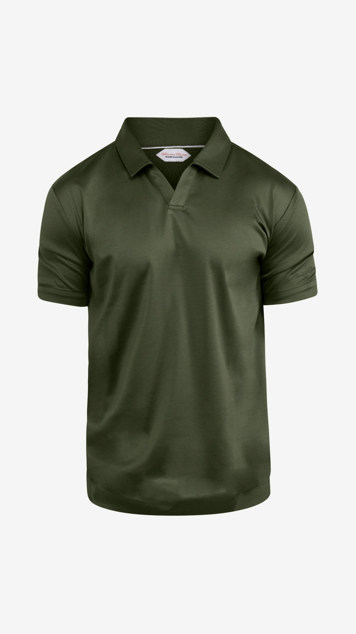 Supima Buttonless Polo | Olive Green