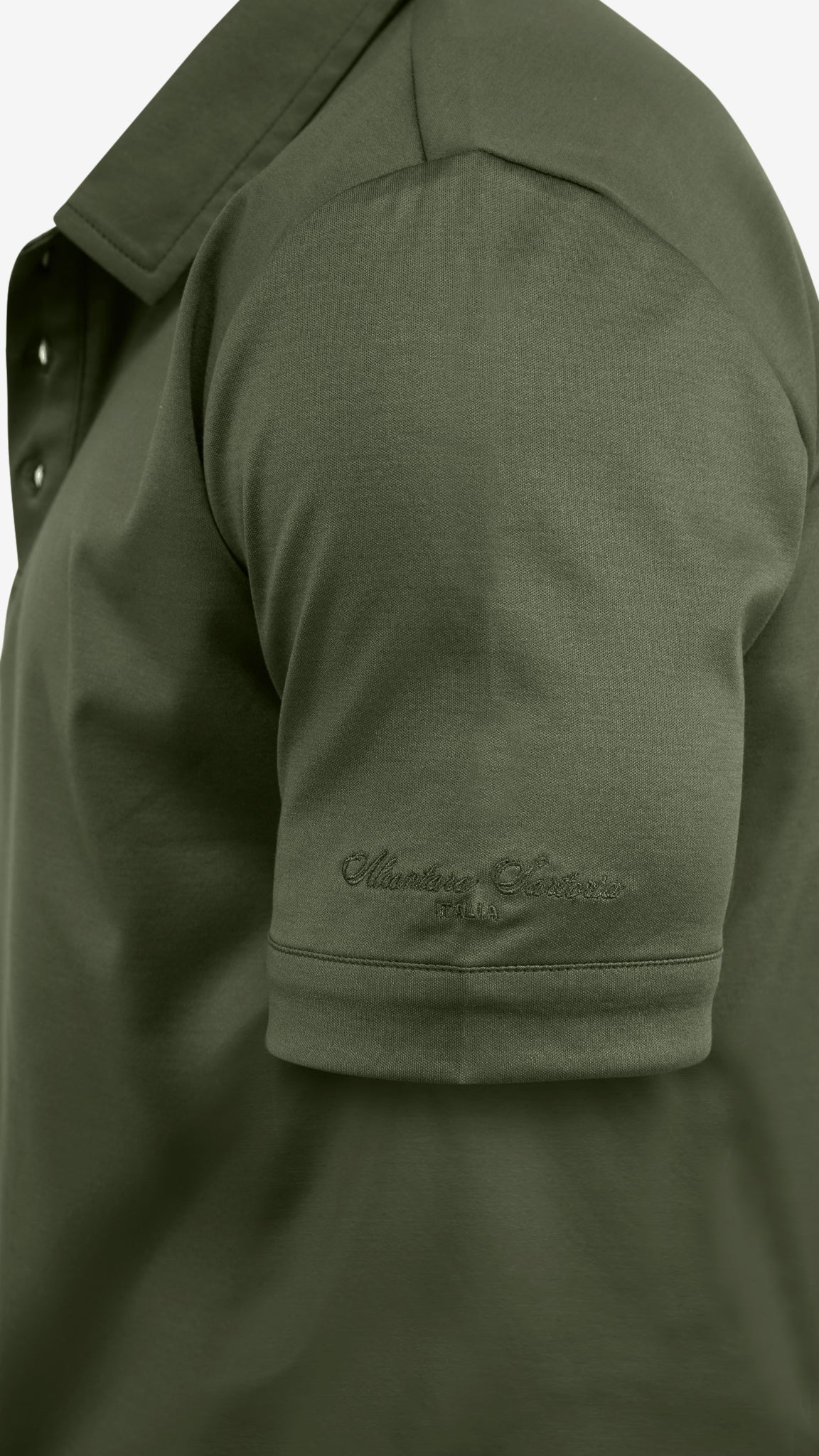 Supima Button-Up Polo | Olive Green