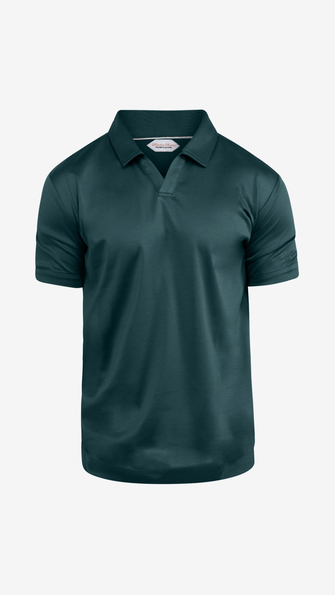 Supima Buttonless Polo | Emerald Green